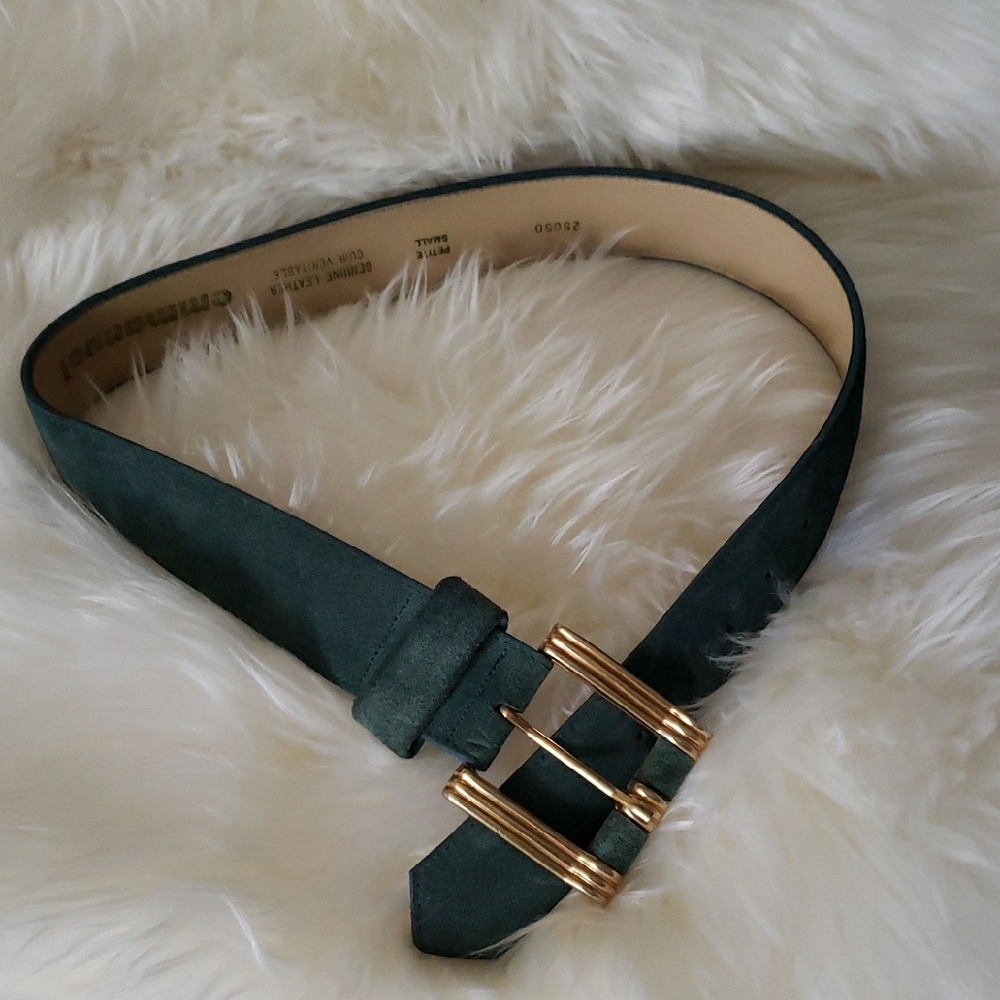 GENUINE GREEN LEATHER BELT petite